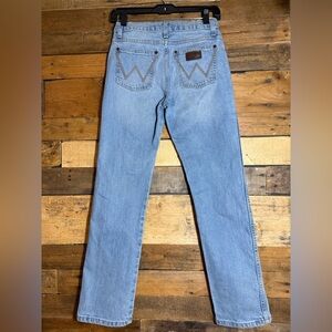 BOY'S WRANGLER RETRO SLIM STRAIGHT JEAN size 14 REGULAR ADJUSTABLE WAIST